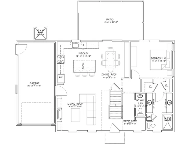 a black and white photo of a room