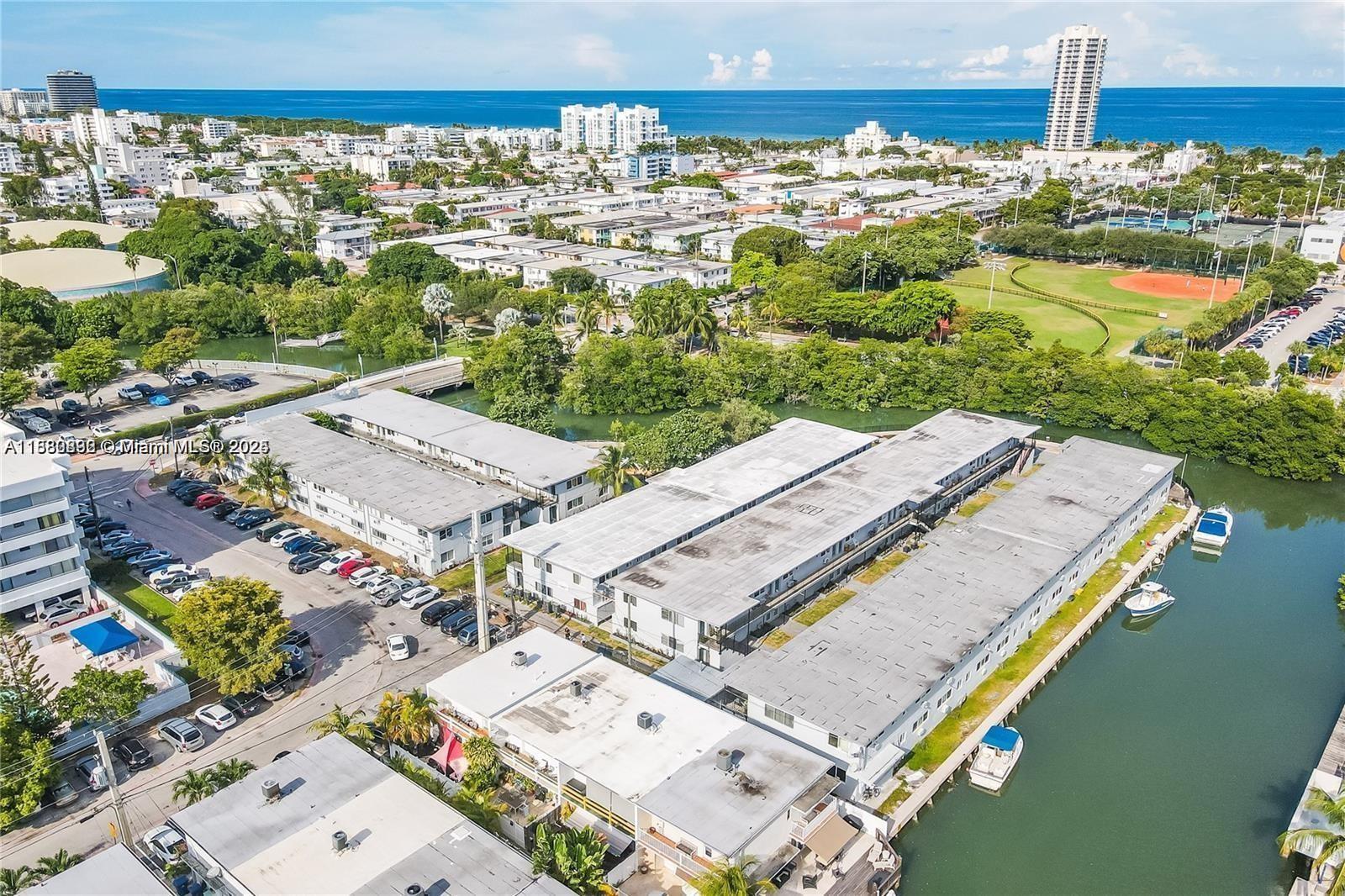 780 73rd Street, Unit 7 Miami Beach, FL 33141 - Photo 8 of 8 an aerial view of a house with a ocean view