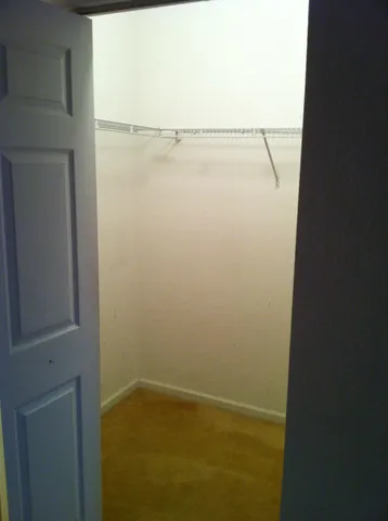 a view of small space with wooden floor