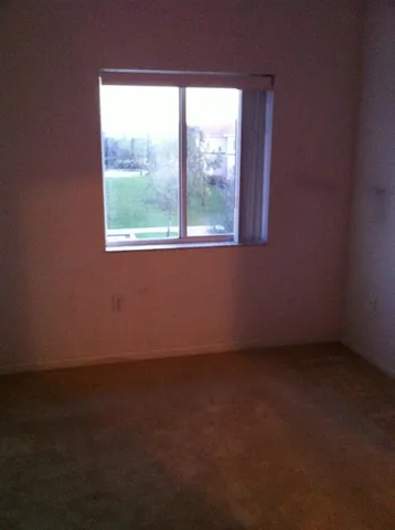 an empty room with a window