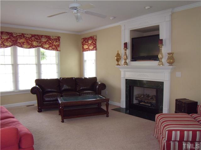 3809 La Costa Way Raleigh, NC 27610 - Photo 3 of 25 a living room with furniture and a fireplace
