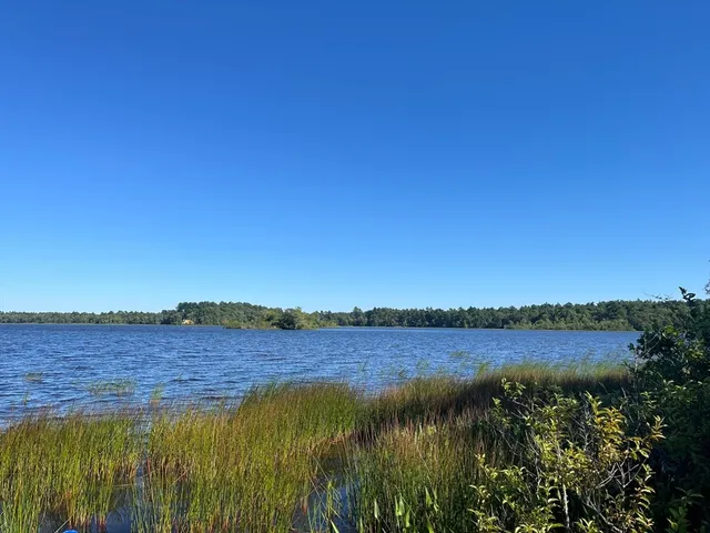 a view of lake and mountain