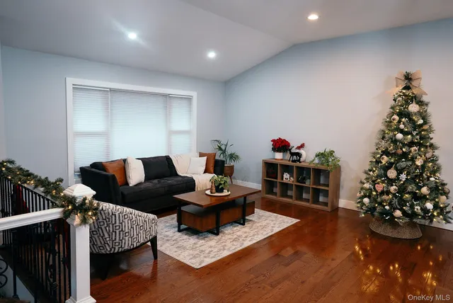 a living room with furniture and a couch