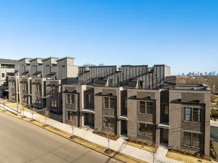 a front view of a building with street