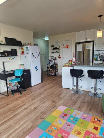 a view of a lake with a city view