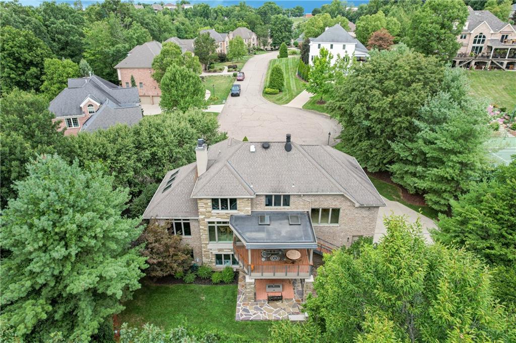 7091 Pinehurst Drive Presto, PA 15142 - Photo 28 of 29 an aerial view of a house with swimming pool and garden