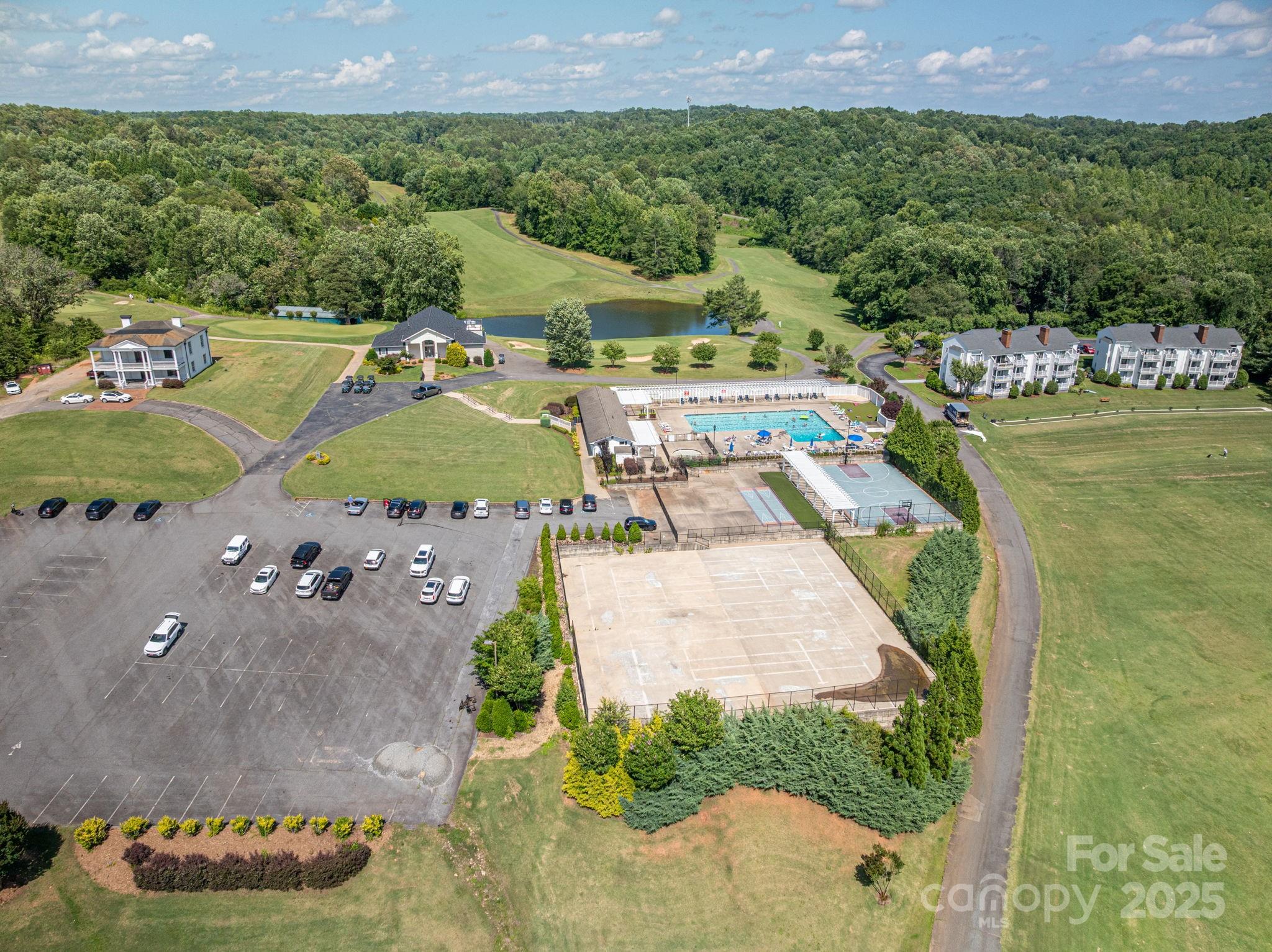 Lot 162 Coxe Road Rutherfordton, NC 28139 - Photo 14 of 16 an aerial view of a house with a garden and lake view