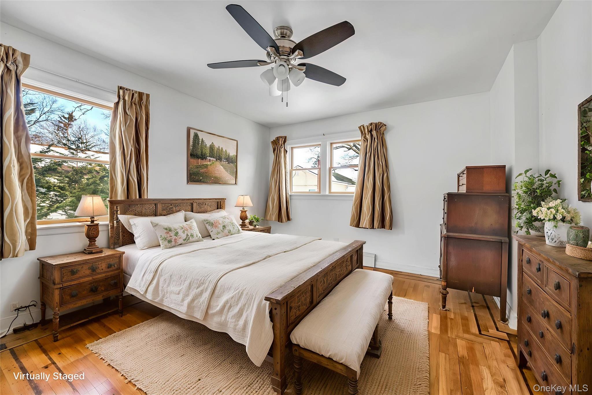 1117 St Johnland Road Kings Park, NY 11754 - Photo 7 of 20 Primary main floor bedroom with gorgeous custom flooring.