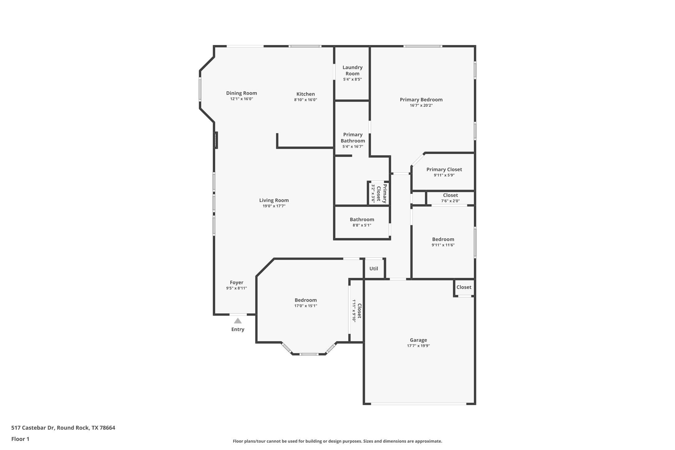 517 Castebar Drive Round Rock, TX 78664 - Photo 37 of 37 View of floor plan / room layout
