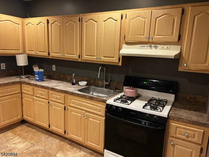 45 Halsey Street Newark, NJ 07102 - Photo 5 of 7 a kitchen with stainless steel appliances granite countertop a sink stove and cabinets