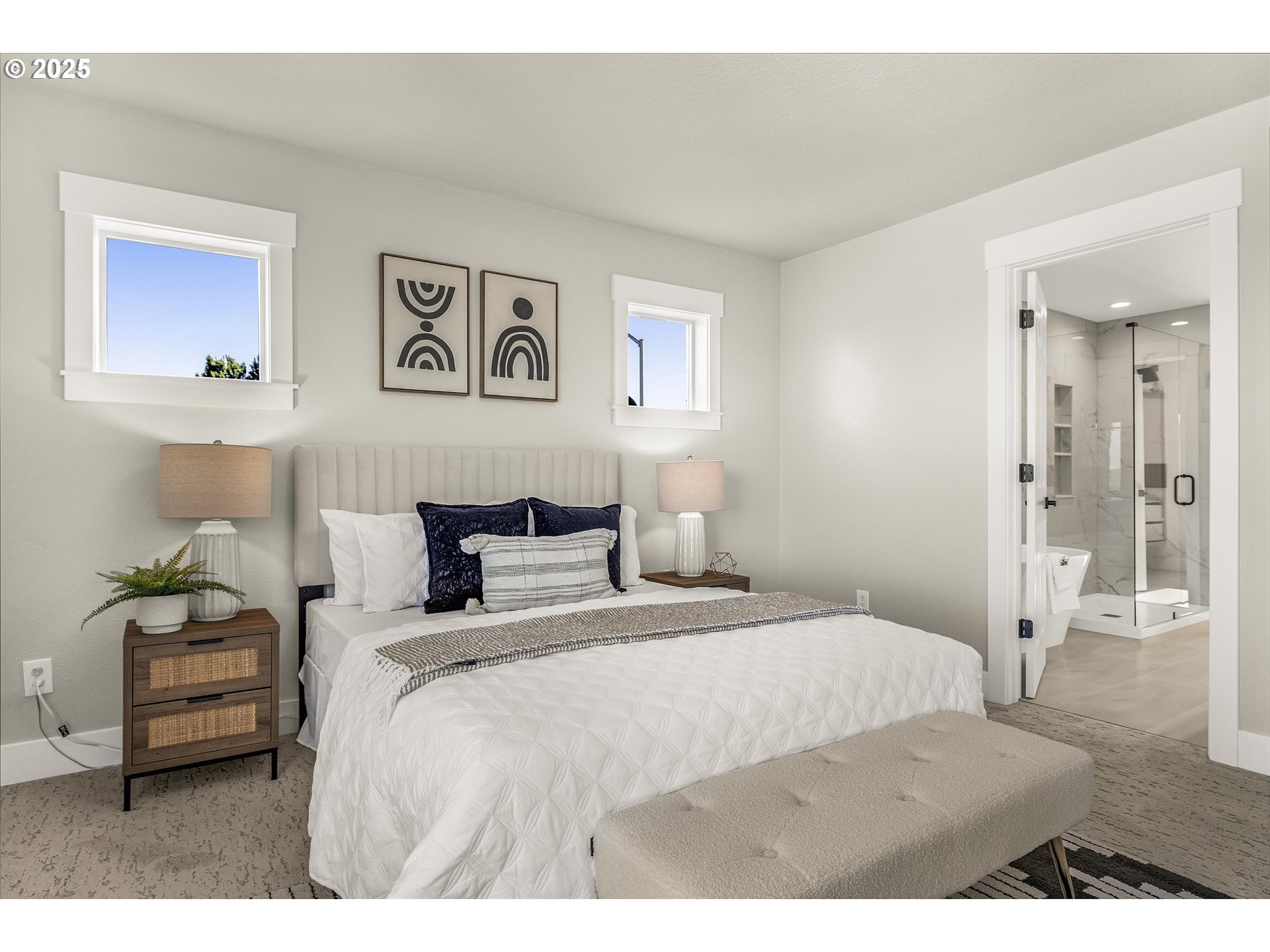 7026 Southeast 156th Avenue Portland, OR 97236 - Photo 20 of 48 a bedroom with a bed and a couch