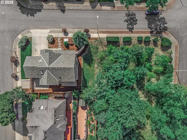 an aerial view of multiple house