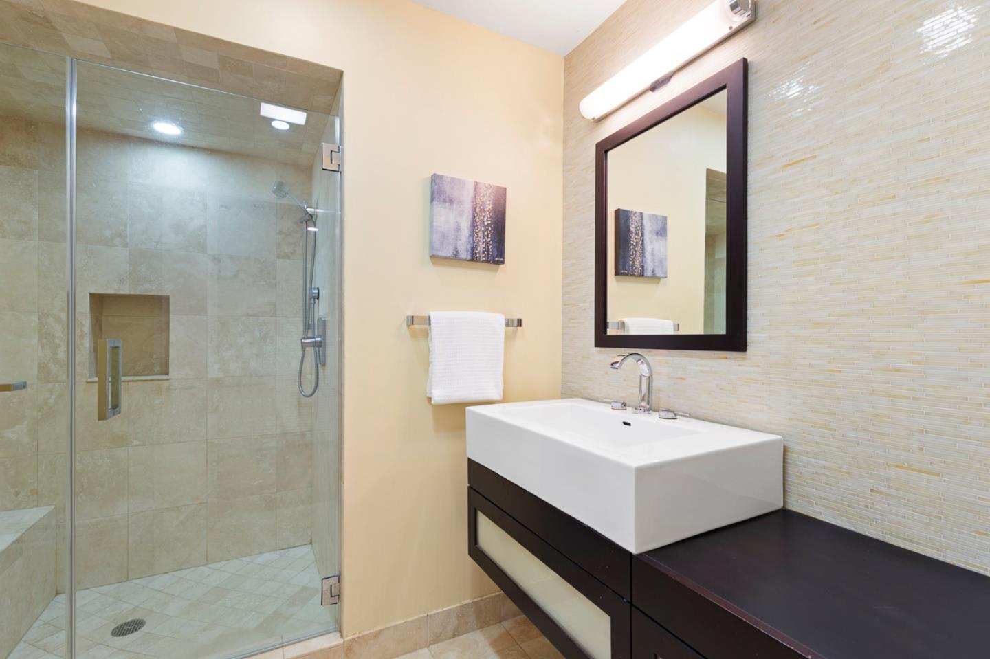 36 Tobin Clark Drive Hillsborough, CA 94010 - Photo 16 of 50 a bathroom with a sink and a mirror