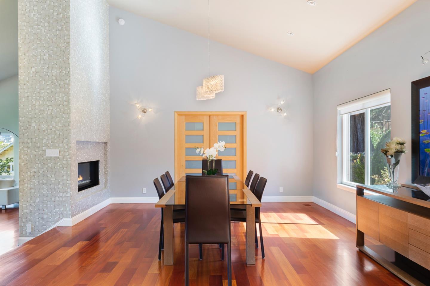 36 Tobin Clark Drive Hillsborough, CA 94010 - Photo 24 of 50 a view of a dining room with furniture window and wooden floor