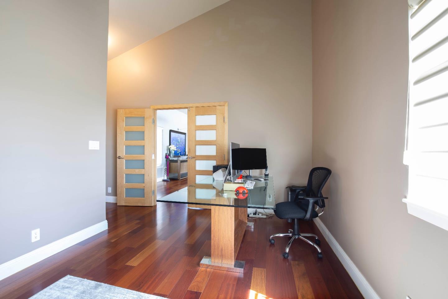 36 Tobin Clark Drive Hillsborough, CA 94010 - Photo 43 of 50 a view of a workspace with furniture and a window