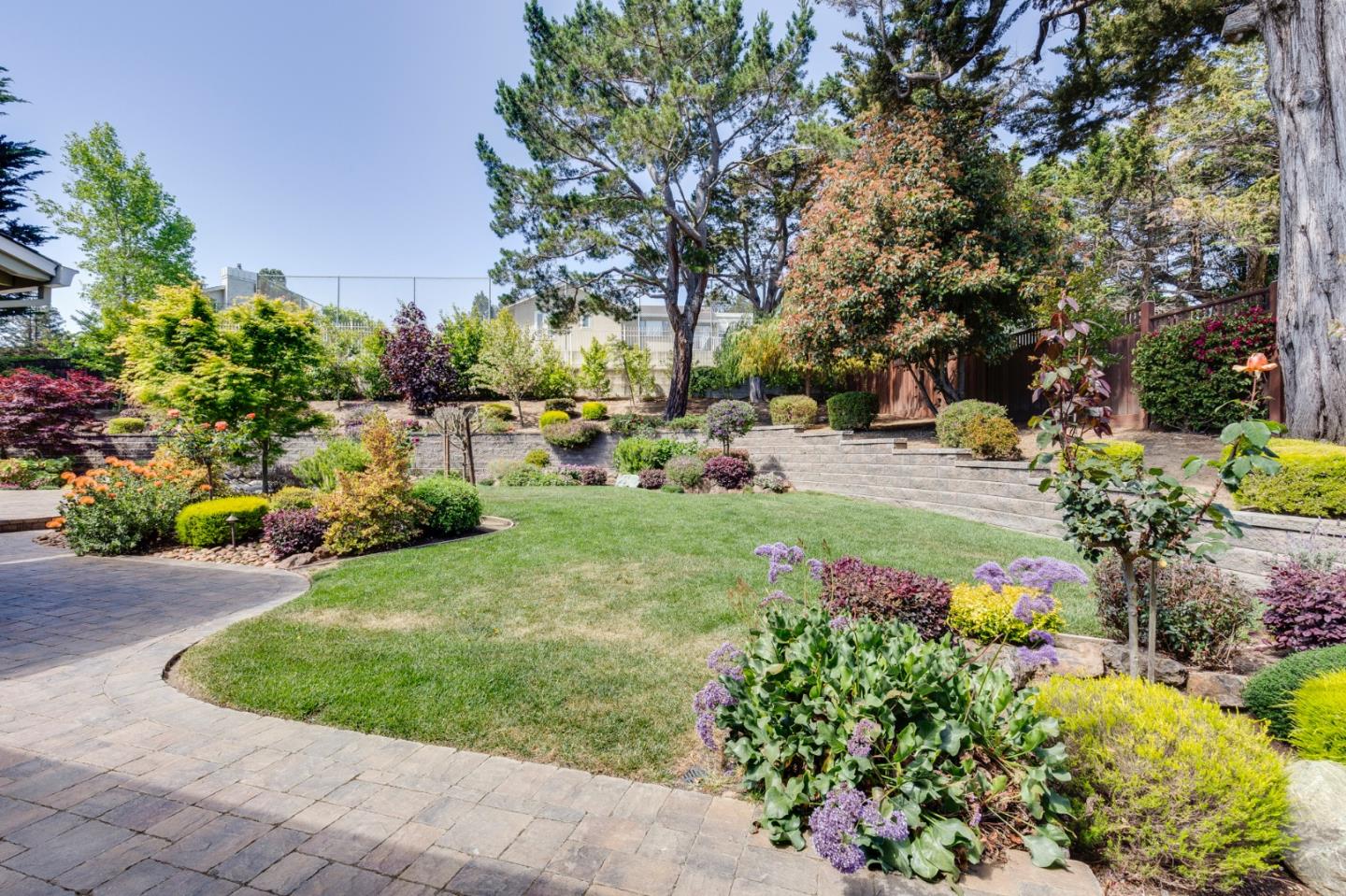 36 Tobin Clark Drive Hillsborough, CA 94010 - Photo 49 of 50 a view of a garden with a fountain