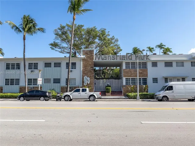 a cars parked in front of a building