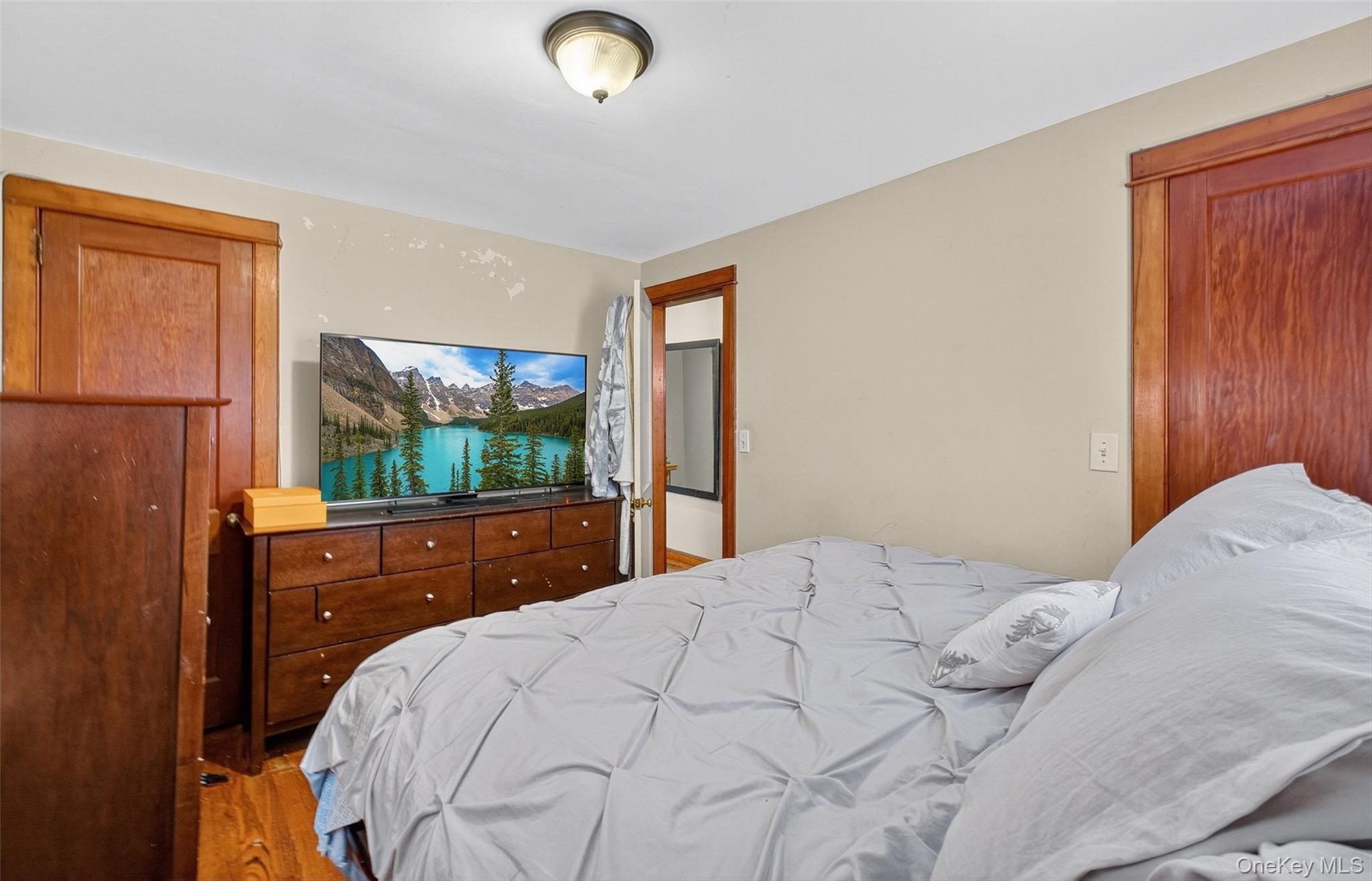 17 Fishkill Hook Road Hopewell Junction, NY 12533 - Photo 18 of 29 a bedroom with a bed and a flat screen tv