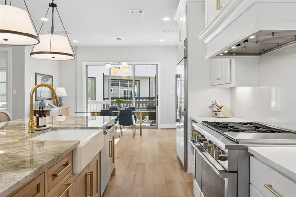 a view of a balcony with an outdoor space