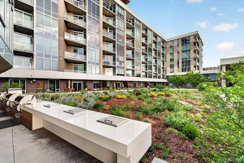 a view of a building with garden