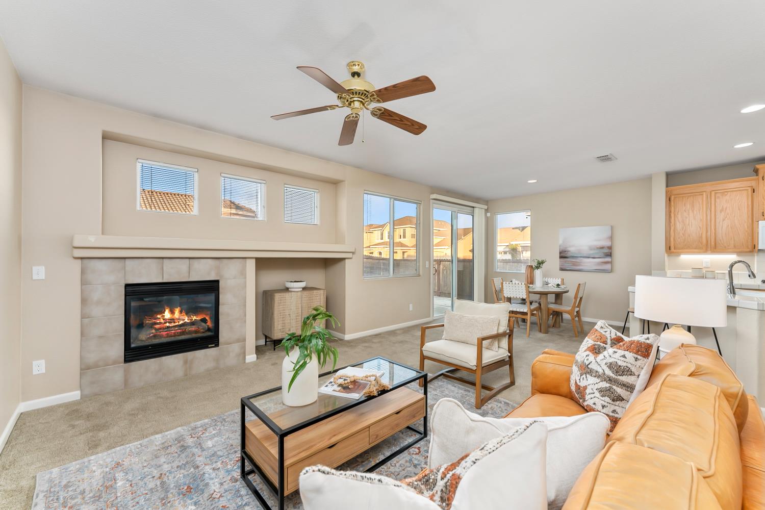 5013 Millner Way Elk Grove, CA 95757 - Photo 7 of 38 Flames in fireplace have been digitally enhanced.