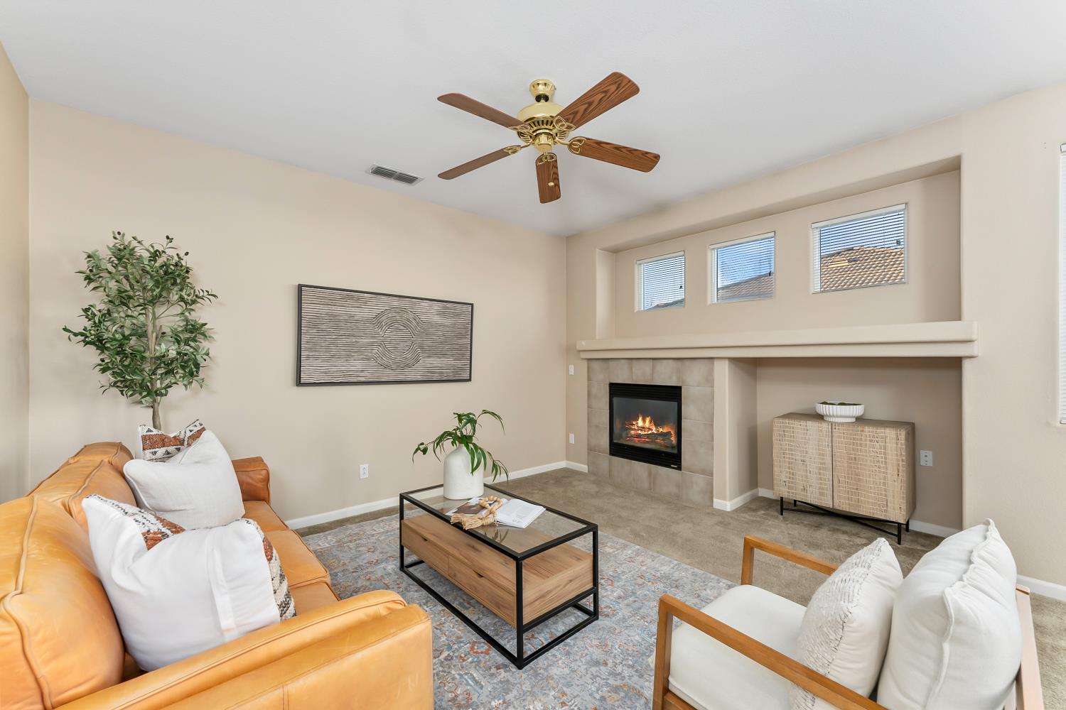 5013 Millner Way Elk Grove, CA 95757 - Photo 10 of 38 Flames in fireplace have been digitally enhanced.