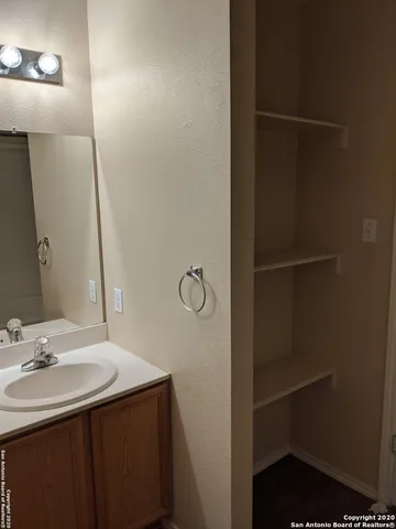 a bathroom with a tub