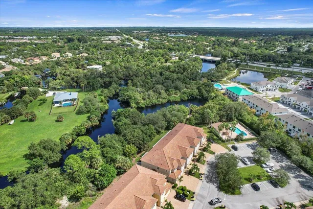 an aerial view of a city