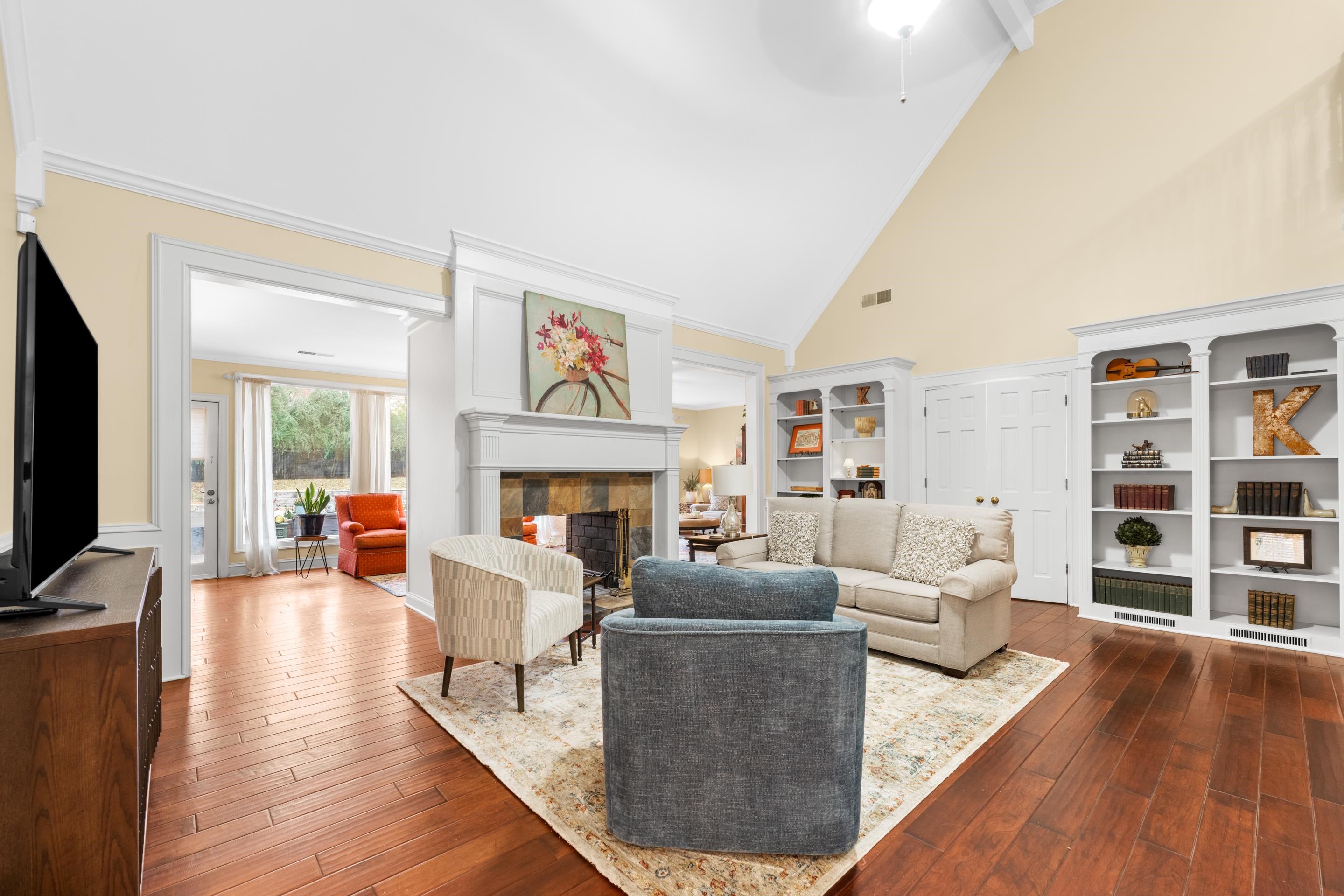 3430 Shea Road Collierville, TN 38017 - Photo 6 of 40 a living room with furniture and a fireplace