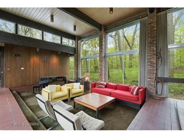 3290 Brook Road Highland Park, IL 60035 - Photo 5 of 19 a living room with furniture and floor to ceiling windows