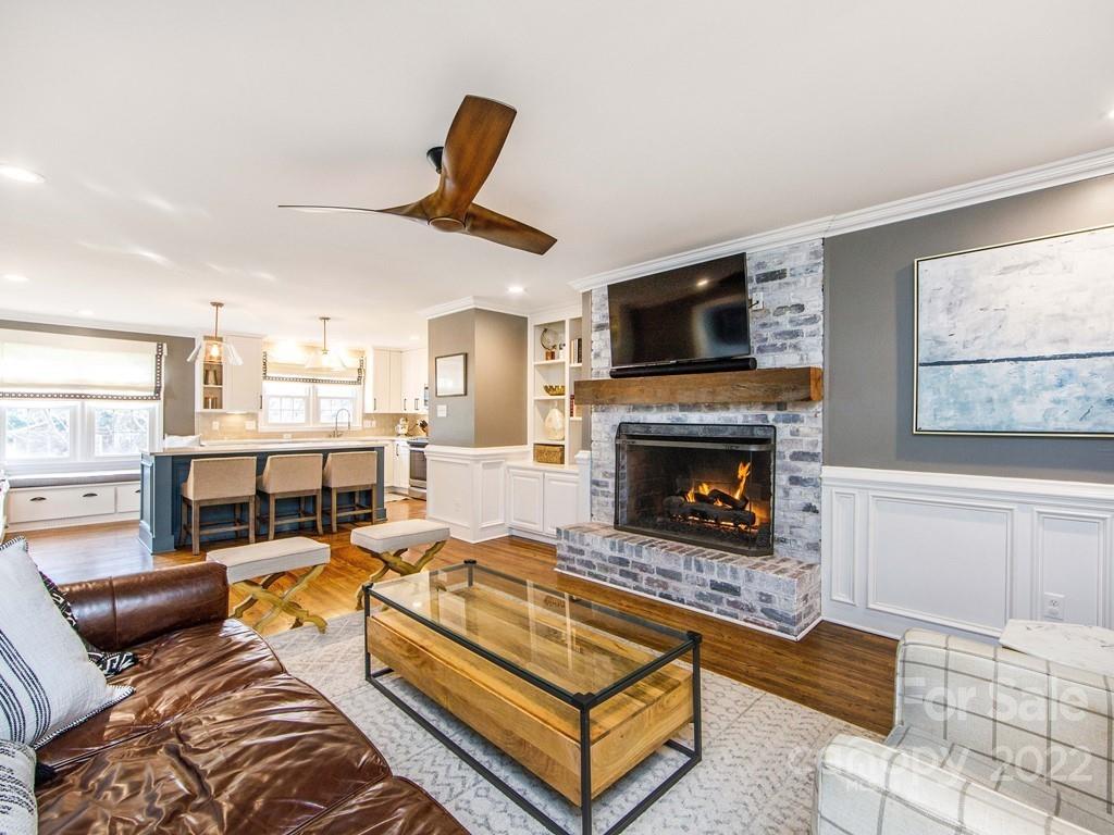1000 Braeburn Road Charlotte, NC 28211 - Photo 21 of 48 a living room with furniture fireplace and flat screen tv