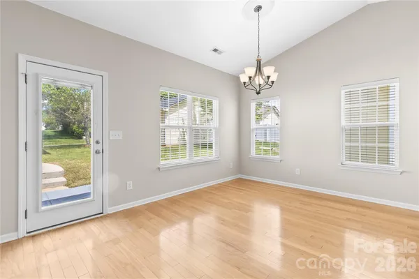 a view of kitchen and living room