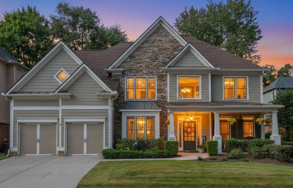 a front view of house with yard