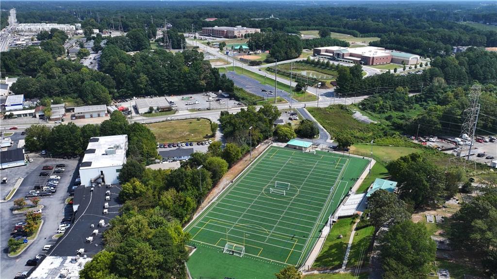 453 Hunter Street Northwest Norcross, GA 30071 - Photo 29 of 36 an aerial view of a house