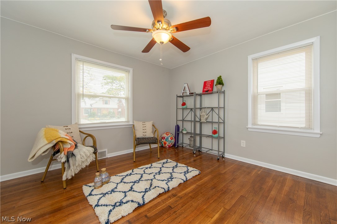 4238 Stonehaven Road Cleveland, OH 44121 - Photo 12 of 25 The First Bedroom with hardwood floor and ceiling fan