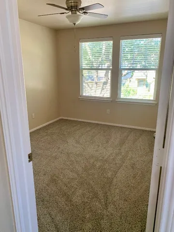 an empty room with a window