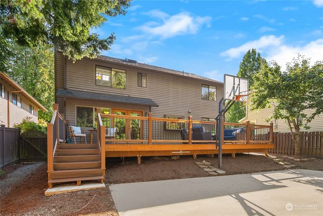 a view of outdoor space deck and living room
