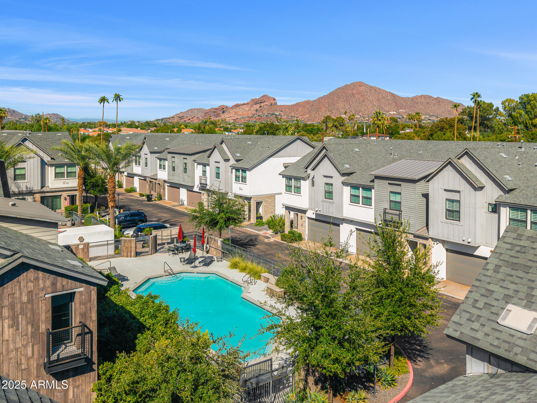 3200 North 39th Street, Unit 11 Phoenix, AZ 85018 - Photo 23 of 24 an aerial view of residential houses with outdoor space and trees