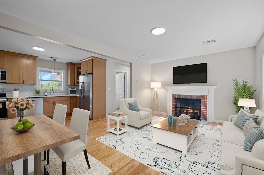 Living Room/Kitchen Virtually Staged