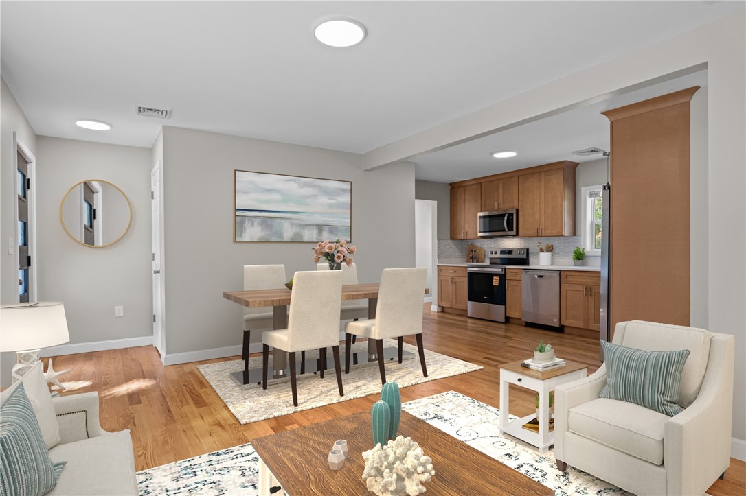20 Maple Court Hopkinton, RI 02804 - Photo 2 of 47 Living Room/Kitchen Virtually Staged