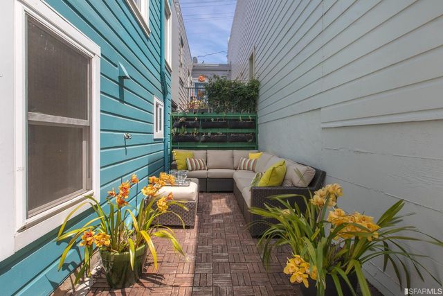 a view of balcony with couch