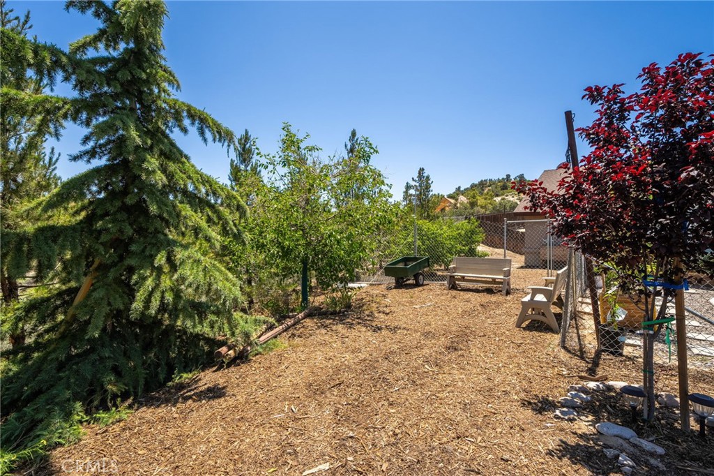 7575 Rancho Road Pinon Hills, CA 92397 - Photo 28 of 38 a view of a backyard of the house