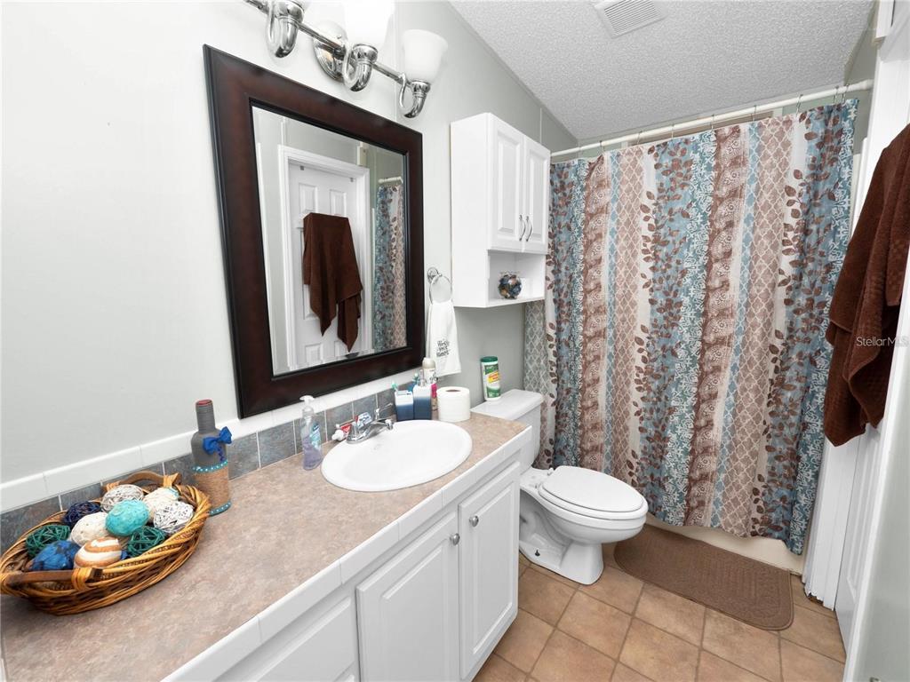 3201 Tenoroc Mine Road Lakeland, FL 33805 - Photo 33 of 48 a bathroom with a granite countertop sink a toilet and a mirror