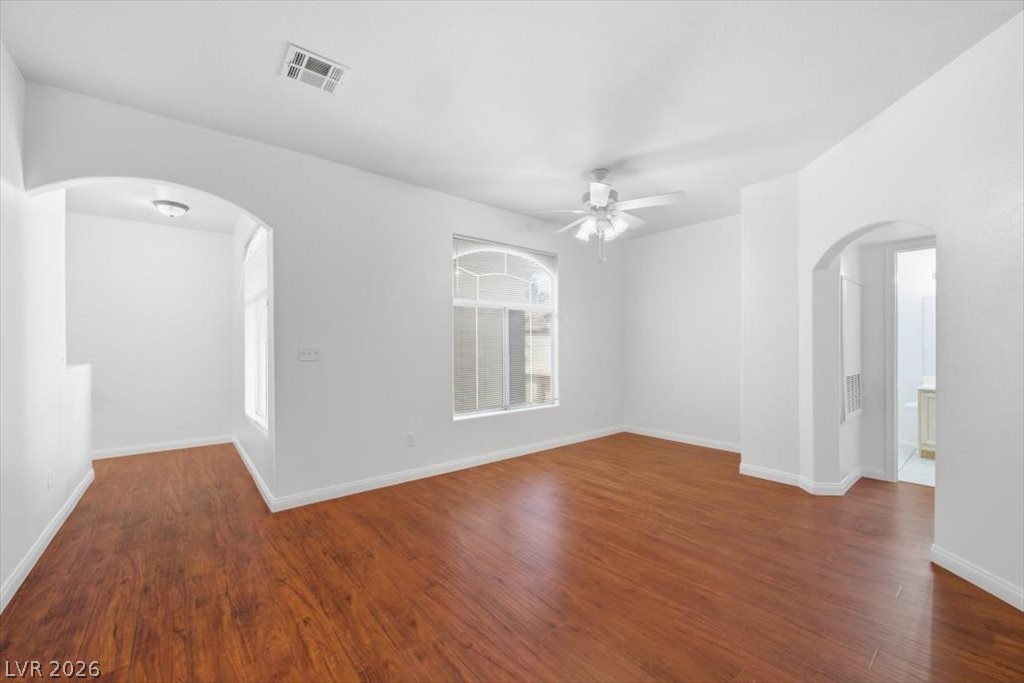 2050 West Warm Springs Road, Unit 3722 Henderson, NV 89014 - Photo 13 of 37 Cozy dining area with a wall suitable for a hutch, ceiling fan and a picture window.