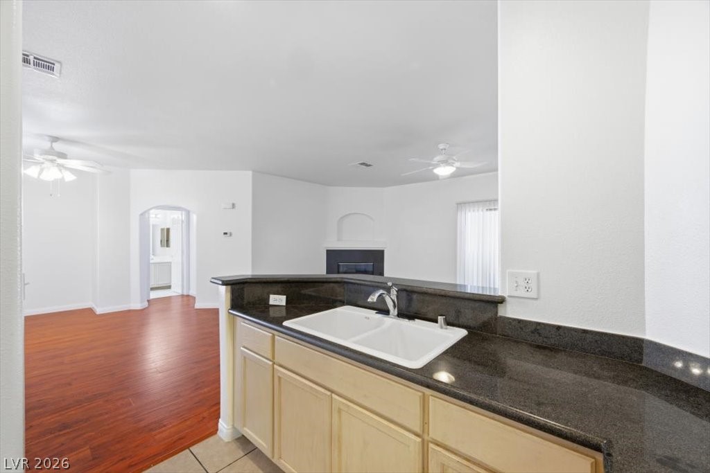 2050 West Warm Springs Road, Unit 3722 Henderson, NV 89014 - Photo 9 of 37 Kitchen features granite countertops and recessed lighting