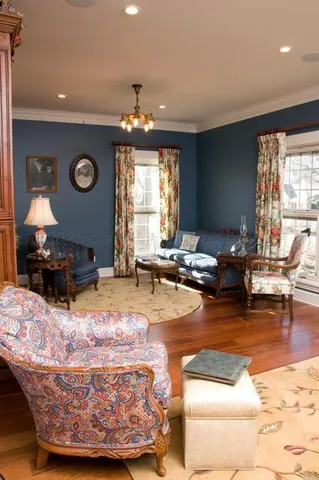 a projector room with furniture