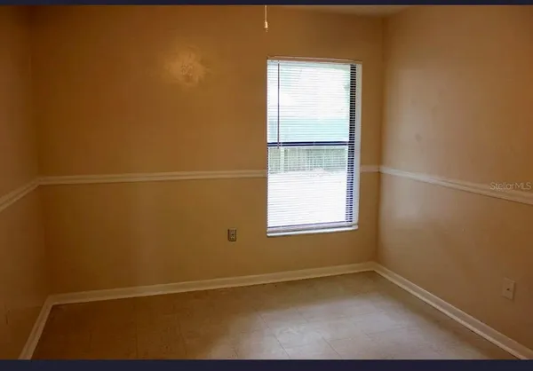 an empty room with closet