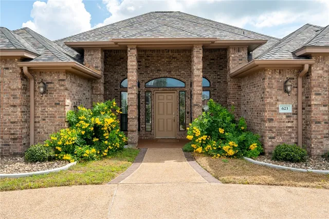 a front view of a house