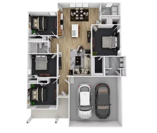 view of living room with flat screen tv and stainless steel appliances