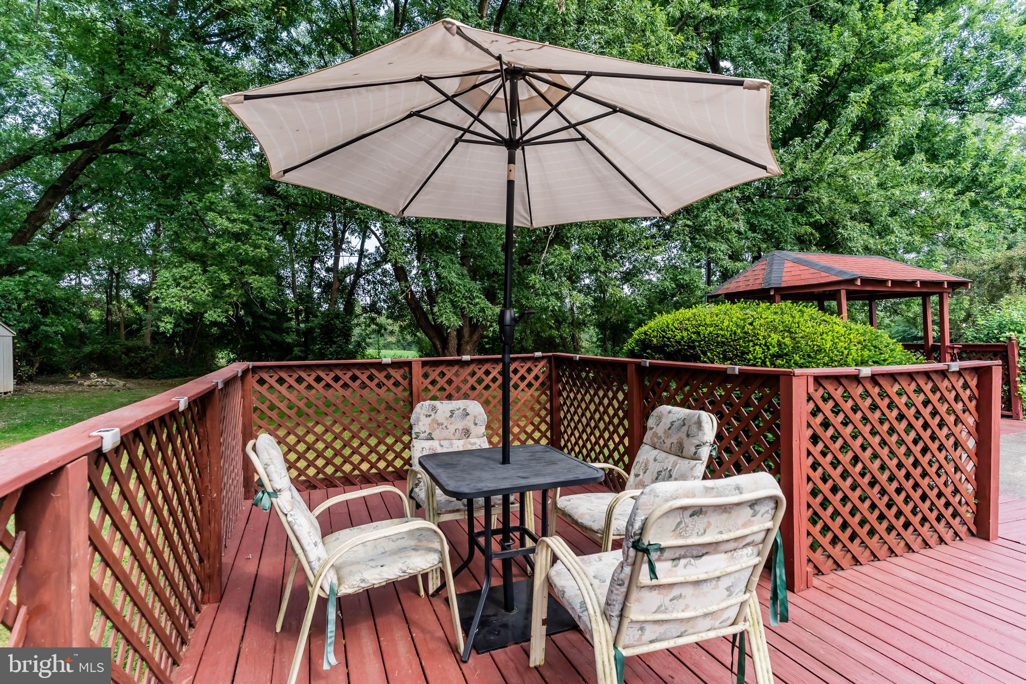 335 Wolfs Bridge Road Carlisle, PA 17013 - Photo 33 of 37 a view of deck with furniture and white umbrella